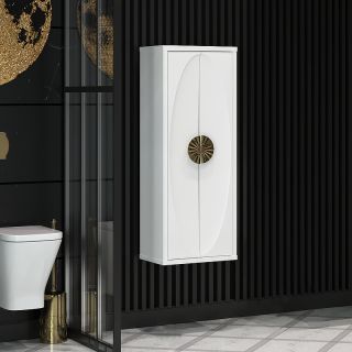 Шкаф-колонна Opadiris Ибица 45 00-00003630 подвесной Белый золото